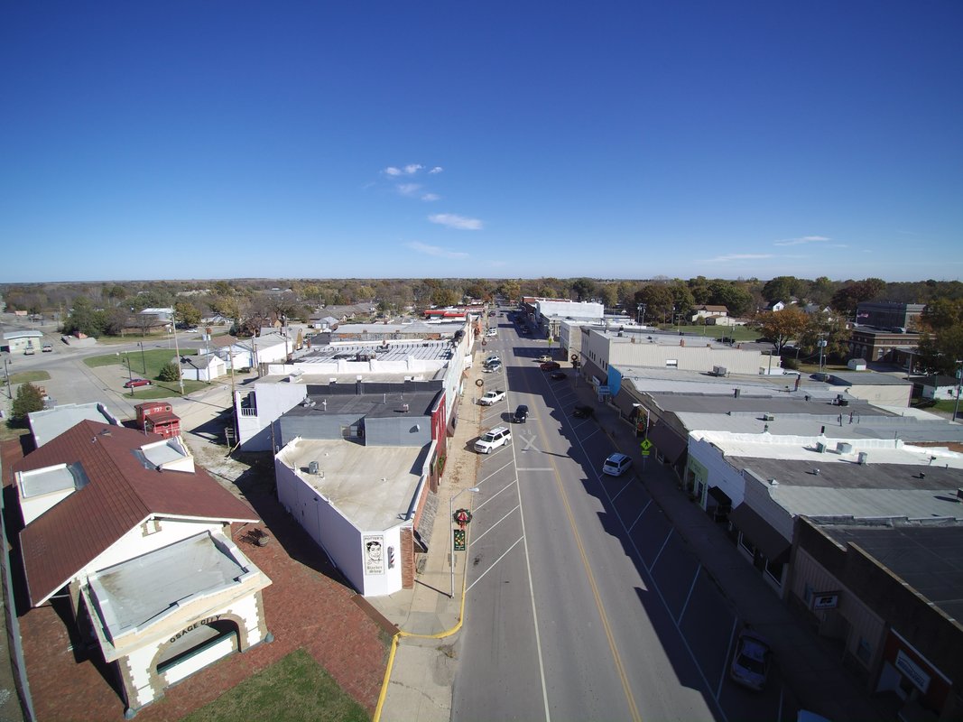 Downtown looking east Osage City, Kansas
